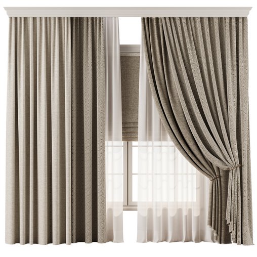 Curtain with tulle 44