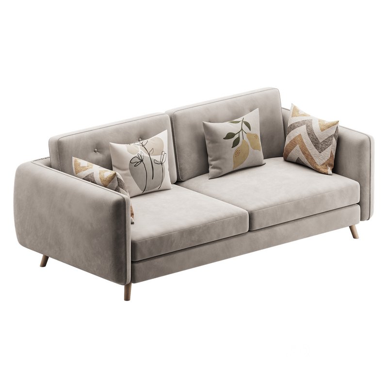 Contemporary Modern Grey 3-seater Sofa Image 4