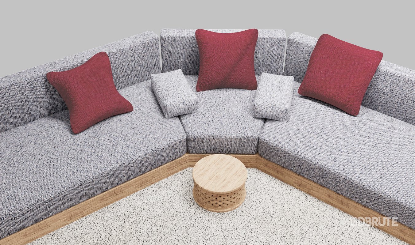 Octagon-Shaped Sectional Sofa Image 4