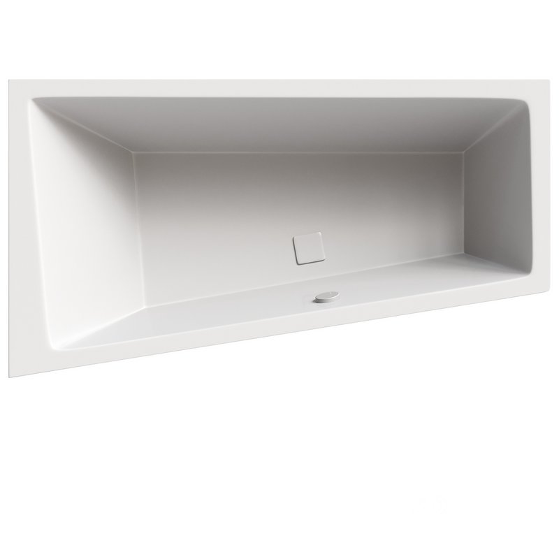 Corner acrylic bathtub Vagnerplast Cavallo offset L 160×90 cm white left with frame Image 1