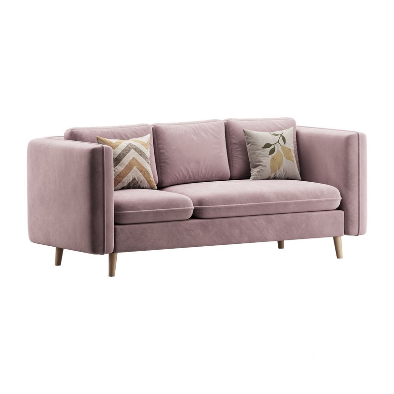 Sofa Couch with Ottoman Image 6