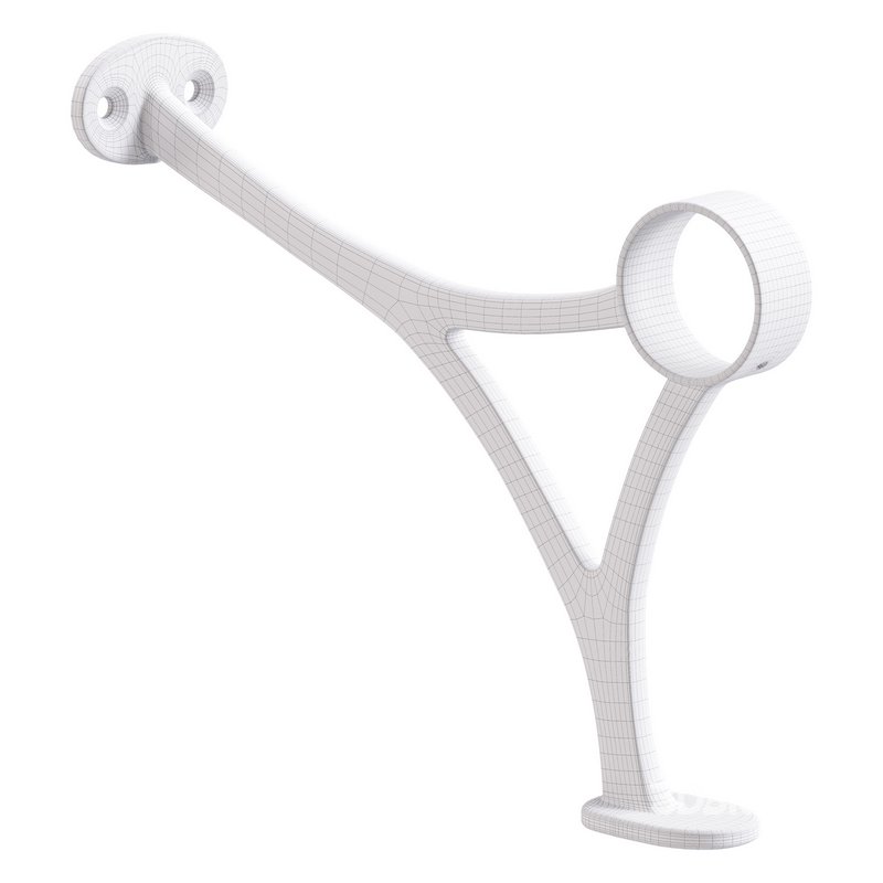 Polished Solid Brass Wall Mount Bar Bracket for Hanging Rail Image 13