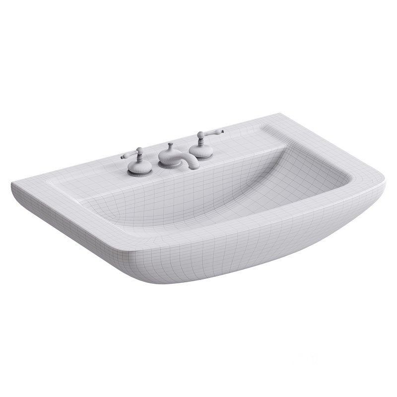 Vega Small Wall Mounted Bathroom Vessel Sink Image 13