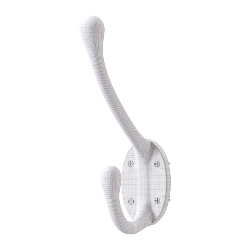 Wrought Iron Double Hook Black for Coats Towels Robes Image 13