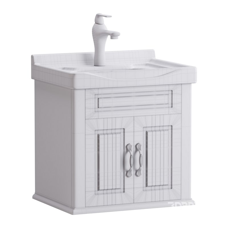 Adeline Large Wall Mounted Cabinet Vanity Bathroom Sink Image 13