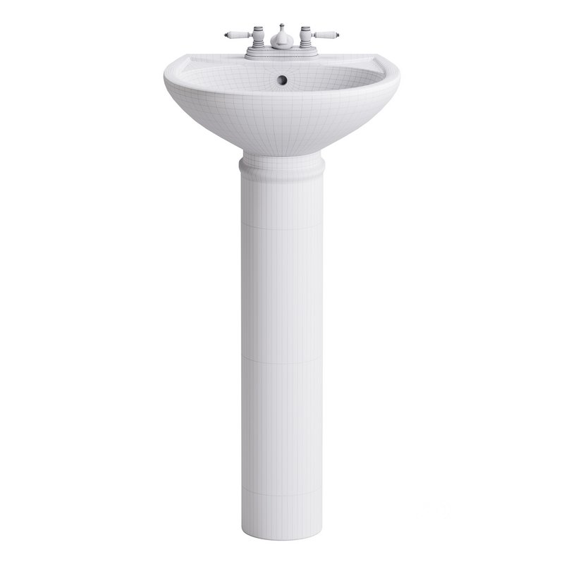 White Bathroom Sink Image 14