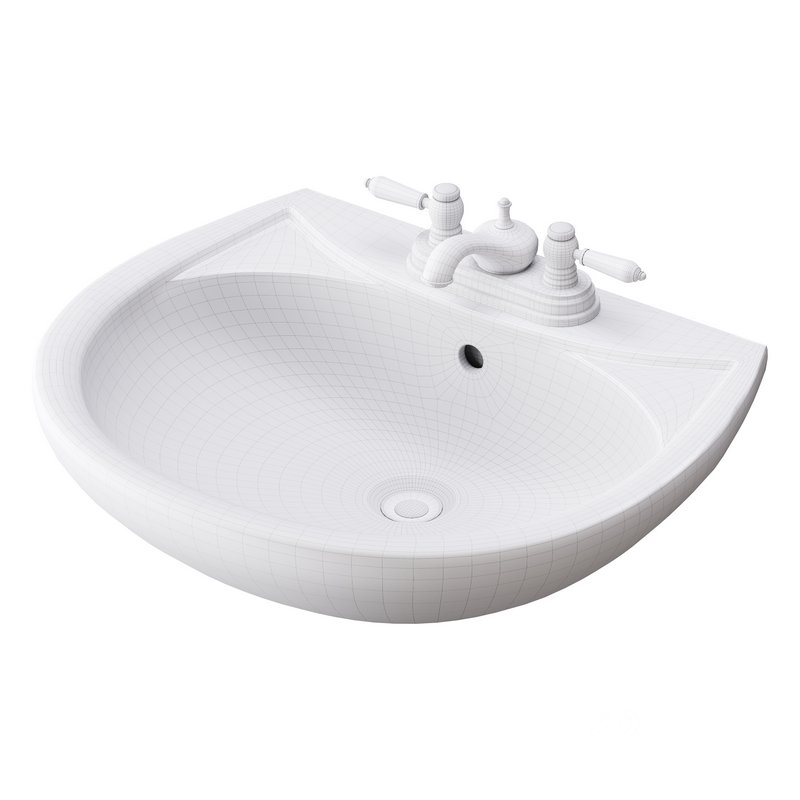 Ondine Pedestal white washbasin Image 15