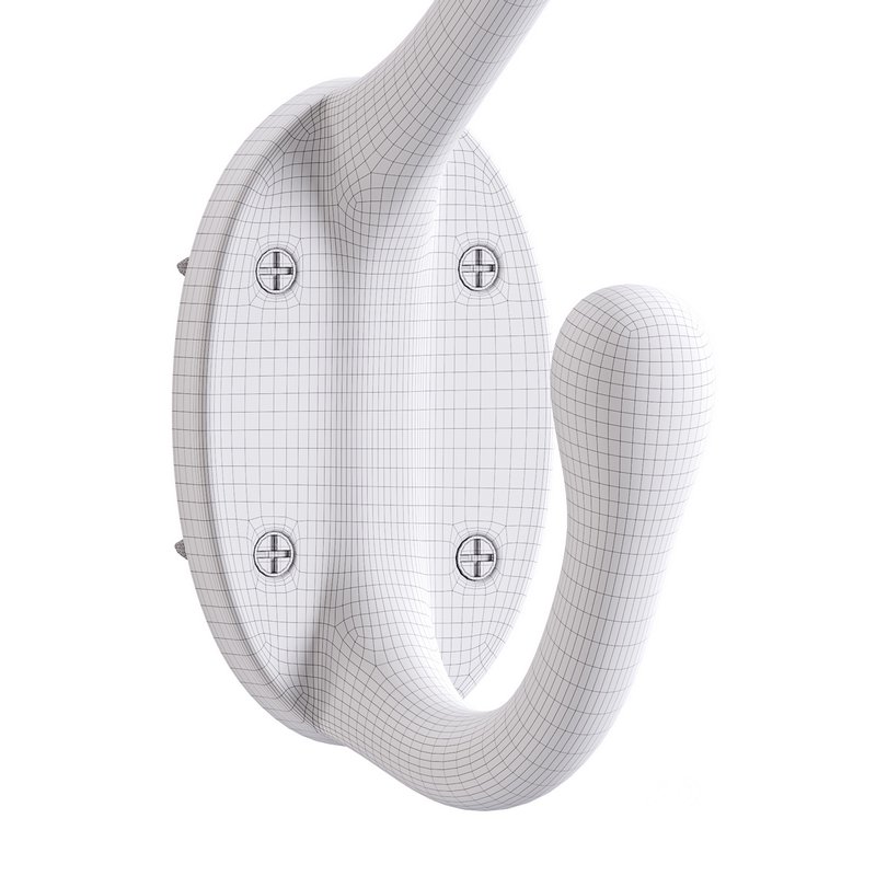 Wrought Iron Double Hook Black for Coats Towels Robes Image 14