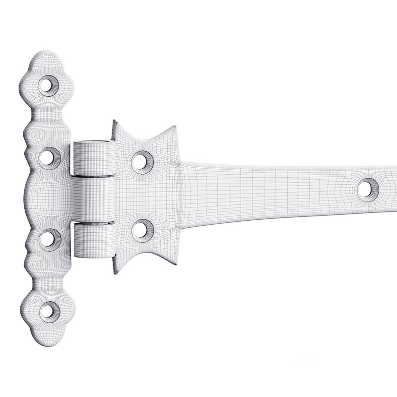 Black Wrought Iron Strap Image 15