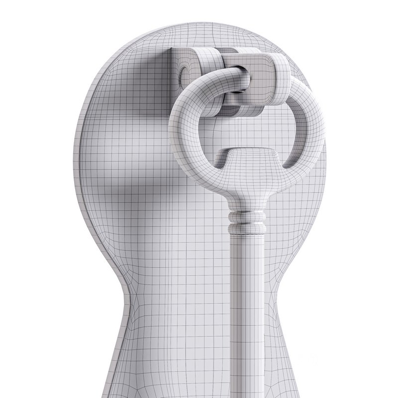 Door Knocker Black Cast Iron Key Image 17