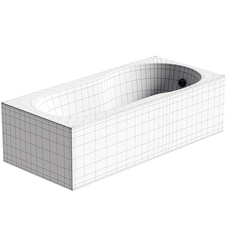 Acrylic bathtub AM PM X Joy W88A 150×70 cm with frame Image 3