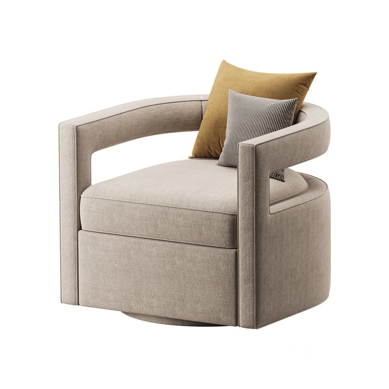 Kennedy Velvet Swivel Chair Image 4
