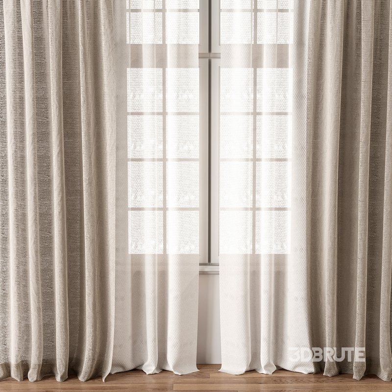 Curtain with tulle fabric 22 Image 3