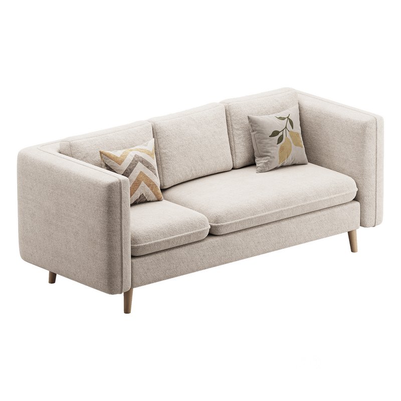 Sofa Couch with Ottoman Image 5