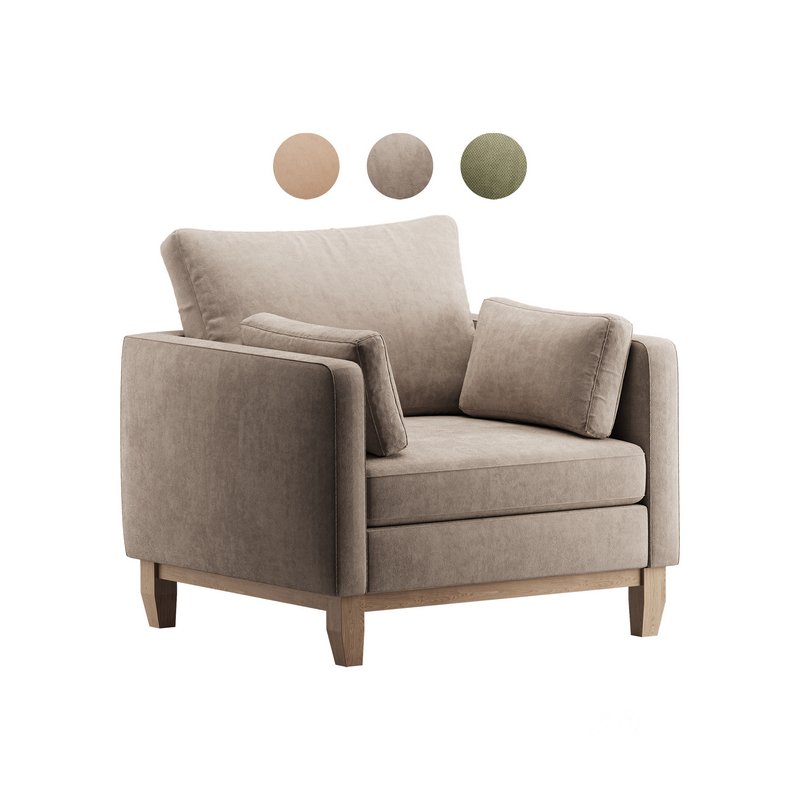 Modern Farmhouse Loose Pillow Armchair Image 8