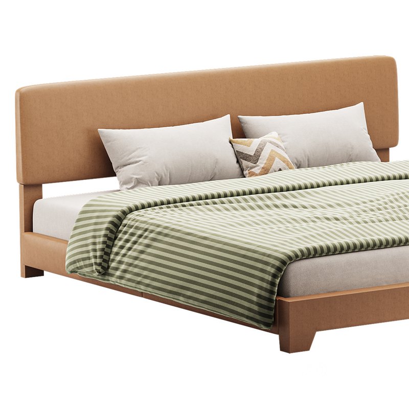 Einfach King Upholstered Platform Bed Image 13