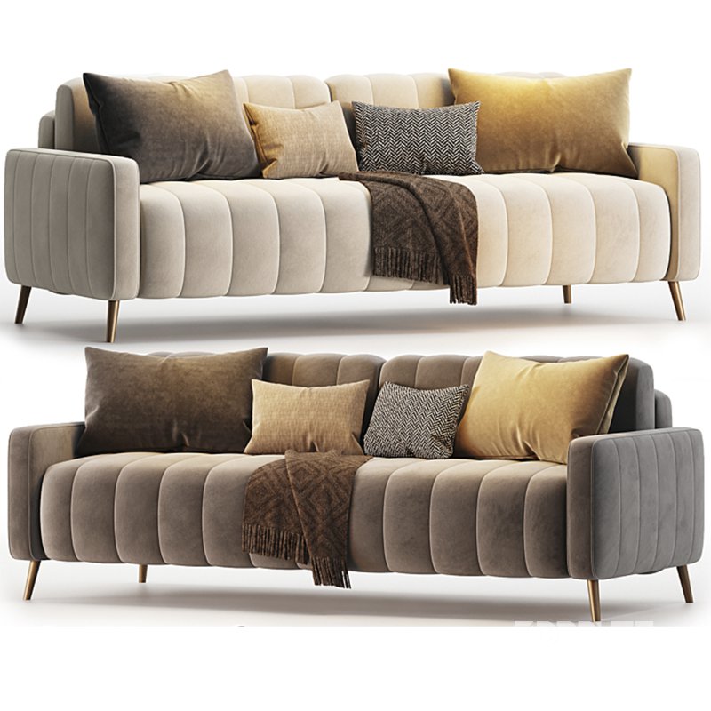 Sofa Markful Velvet Gray Image 3