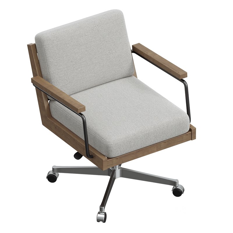 Kylo Upholstered Swivel Desk Chair Image 3