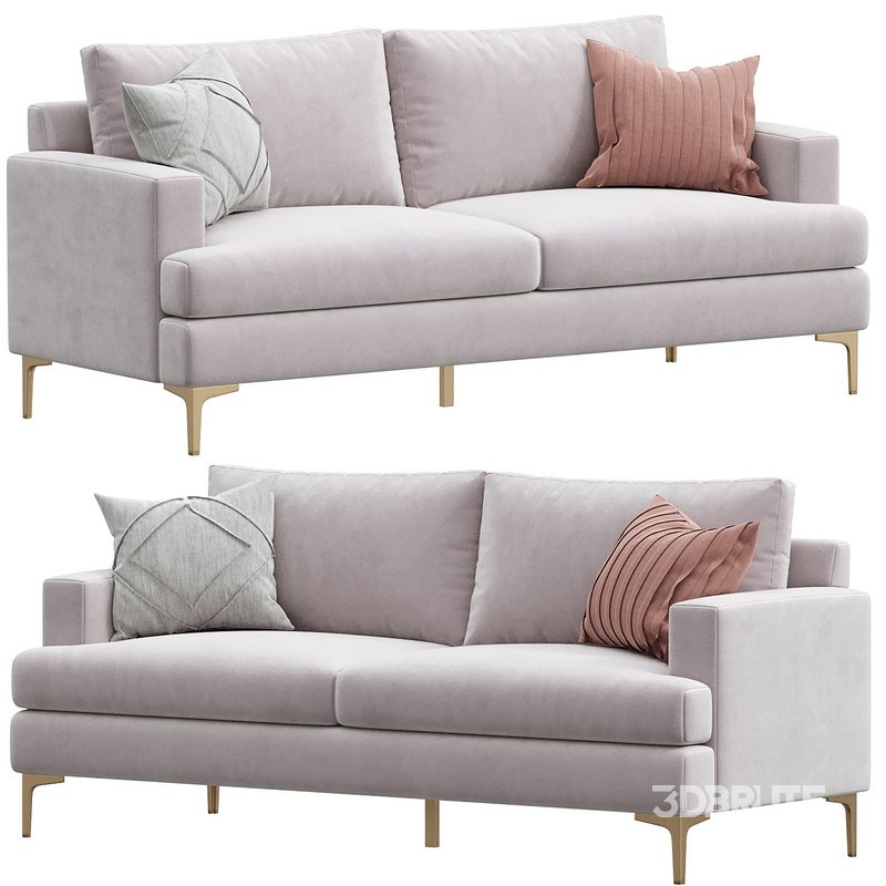 Tribeca Ivory Upholstered Sofa Image 1