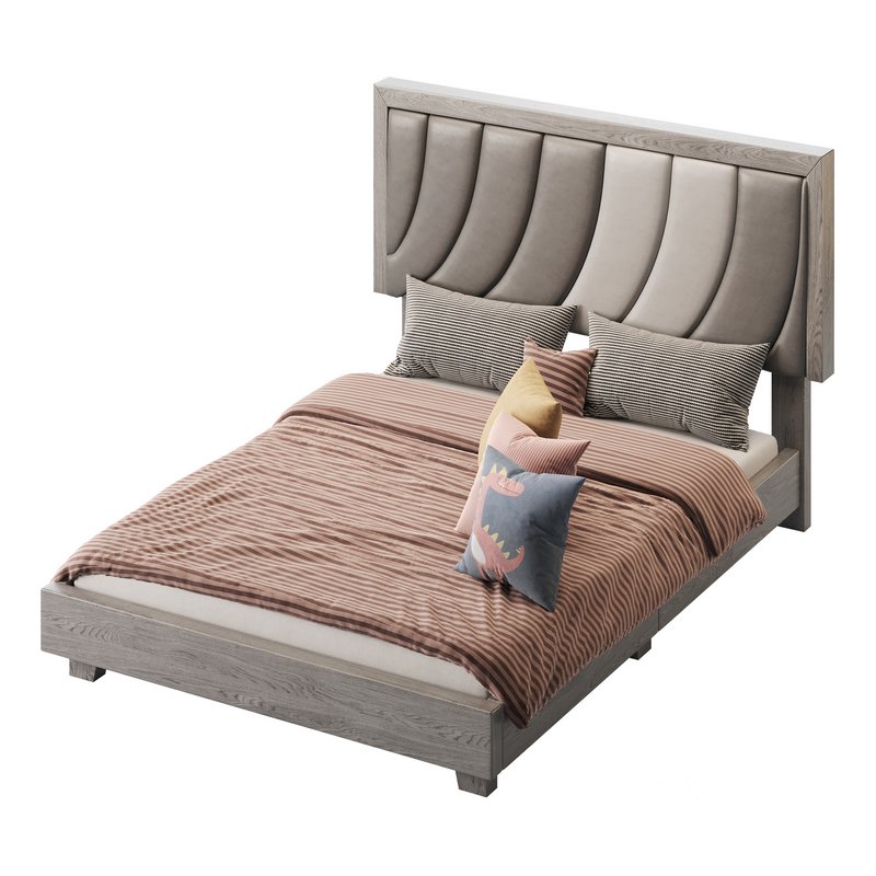 Boyd Sleep Bree Upholstered Faux Leather Platform Bed Image 7