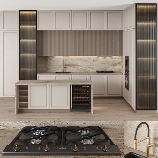 Kitchen With Appliance smeg