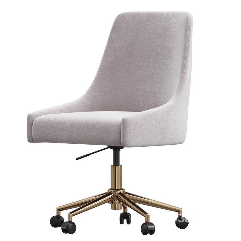 Karina Swivel and Adjustable Velvet Office Chair Image 2