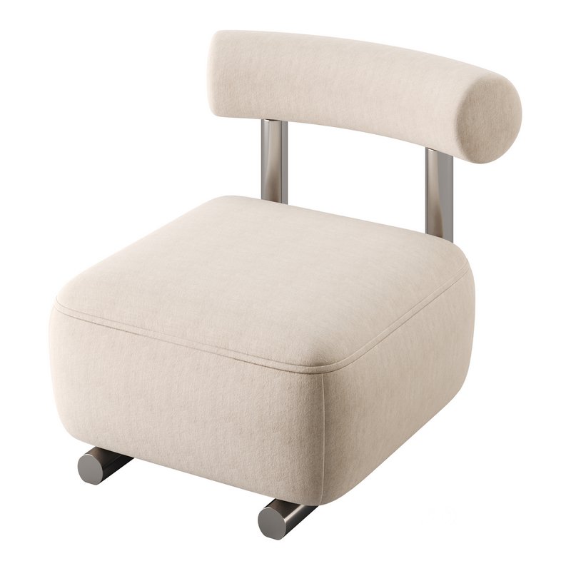 Modish Solid Color Foam Side Chair Image 3