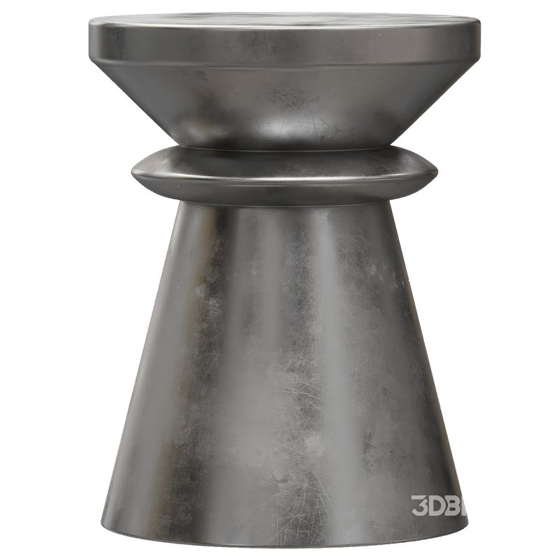 Round aluminium garden side table Image 1