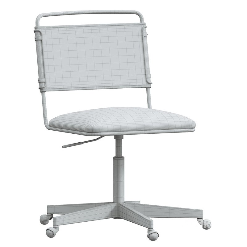 Perkins Leather Swivel Desk Image 4