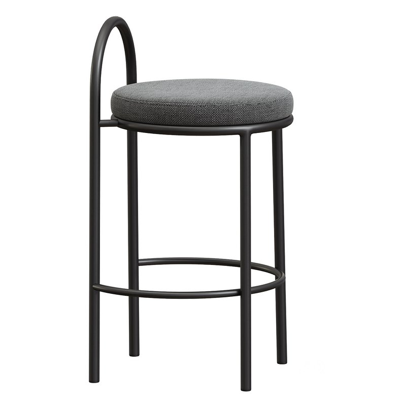 Mclean 63cm Black Frame Bar Stool Image 3