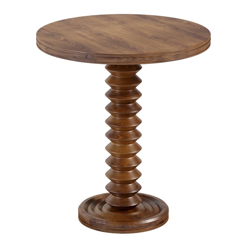 French Wood Side Table by Charles Dudouyt Image 2