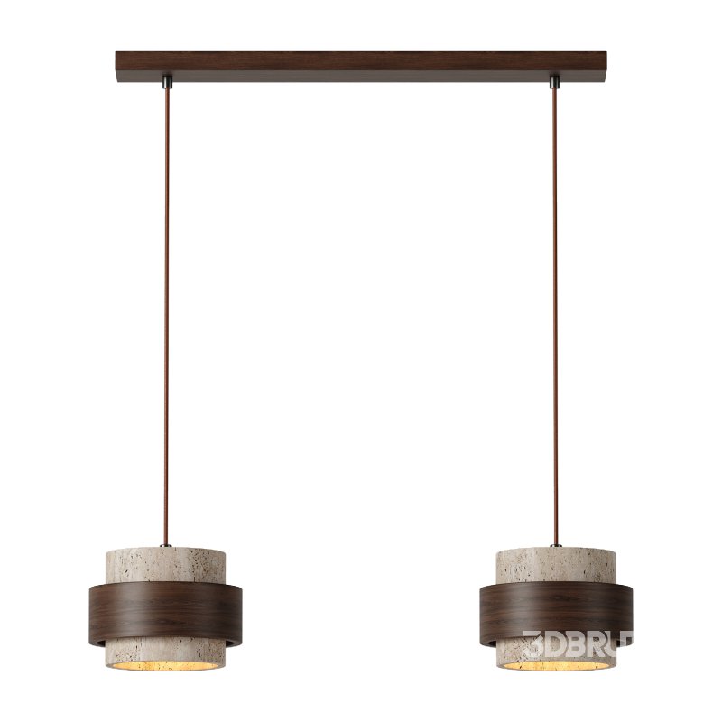 Ascend Retro Stone Wabi-Sabi Pendant Image 3