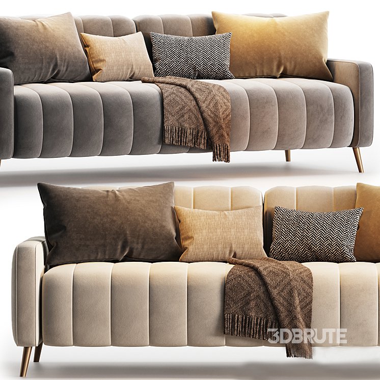Sofa Markful Velvet Gray Image 2