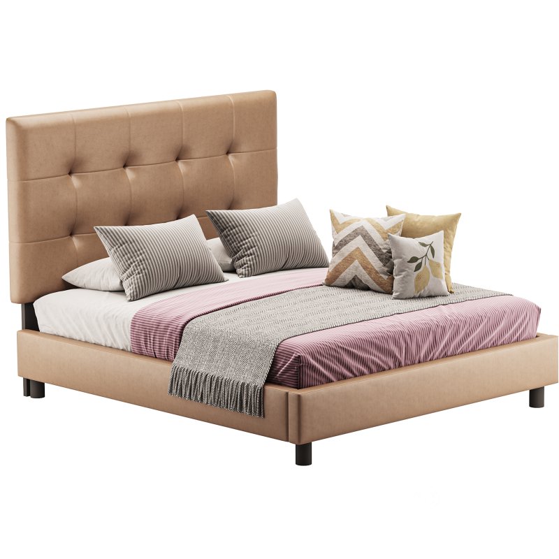 BED Alice Tufted Beige Image 3