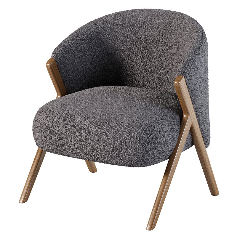 UPHOLSTERED BOUCLE ARMCHAIR Image 3