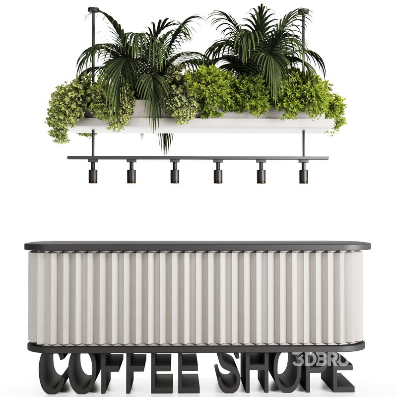 Reception Desk With Hanging Plants – Set11 Image 4