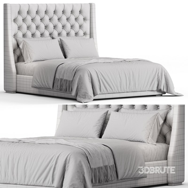 Barron Beds Zoya Grandeur Curved Wingback Bed Image 2