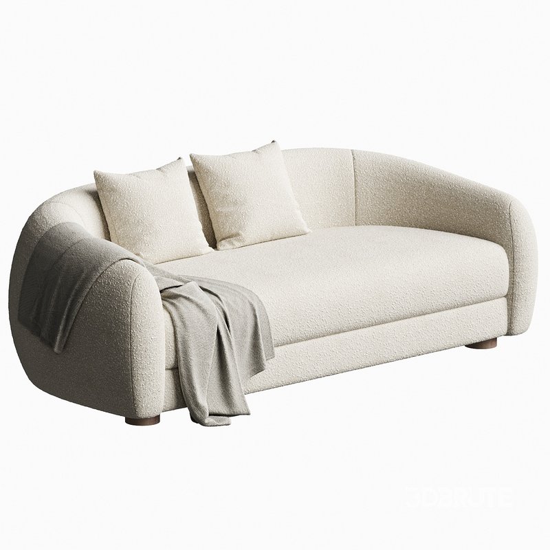 Laszlo 80 Ivory Boucle Loveseat Image 1