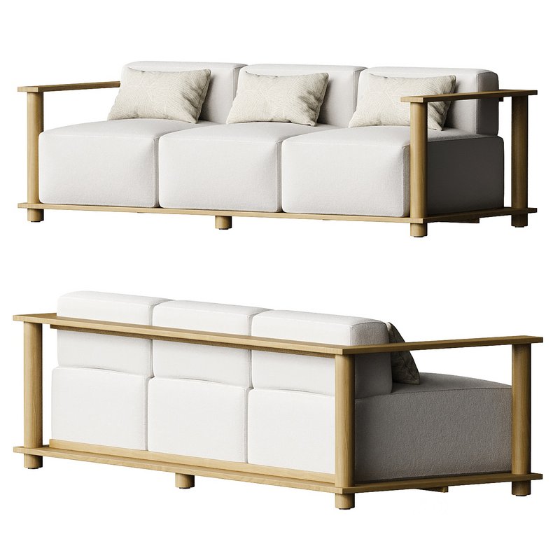 Pinet 84 Teak Outdoor Sofa Image 1