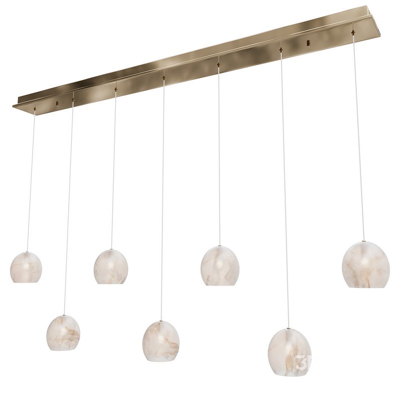 Lazio 7-Light Linear Multi-Drop Pendant Currey Company Image 5