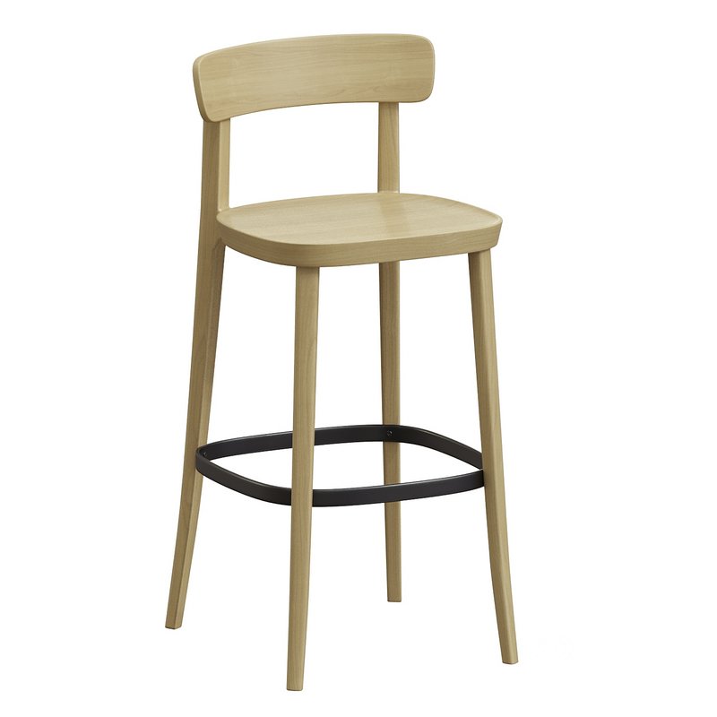 Josue 75cm Wooden Bar Stool Image 2