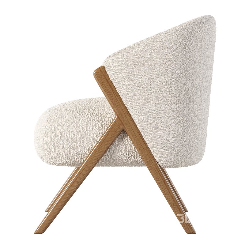 UPHOLSTERED BOUCLE ARMCHAIR Image 1
