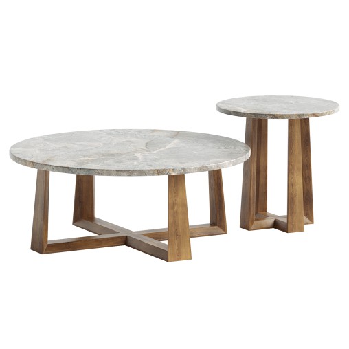 Baudelaire 2 Piece Marble Table