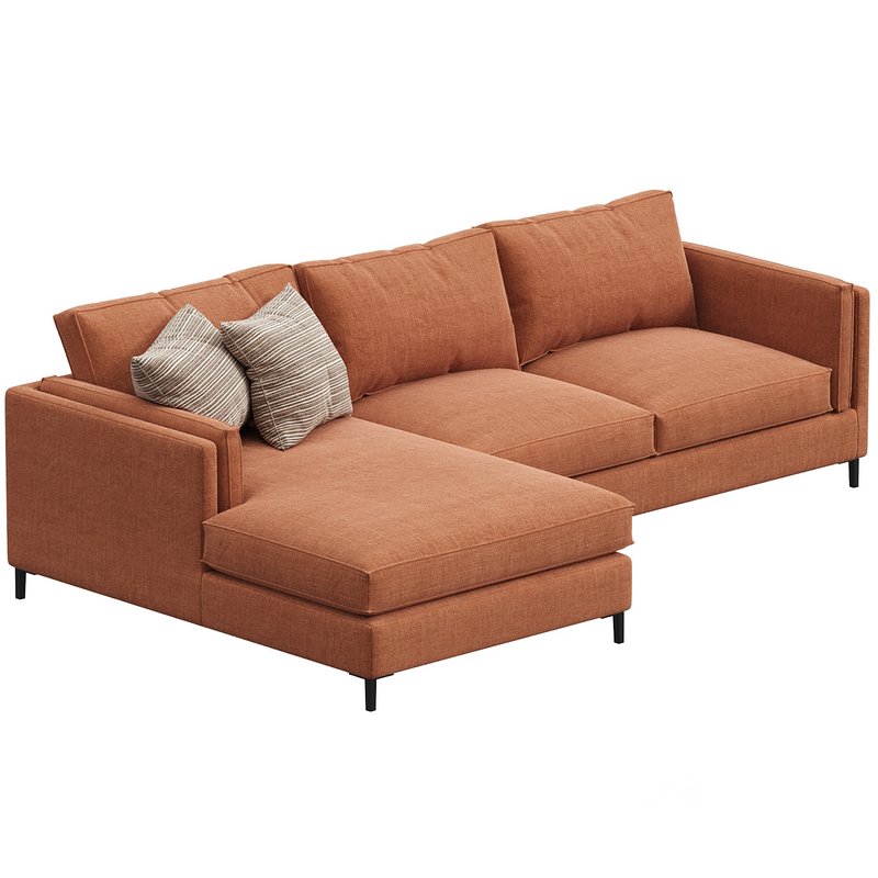 Emery 2 Piece Sectional Sutton Rust Image 1
