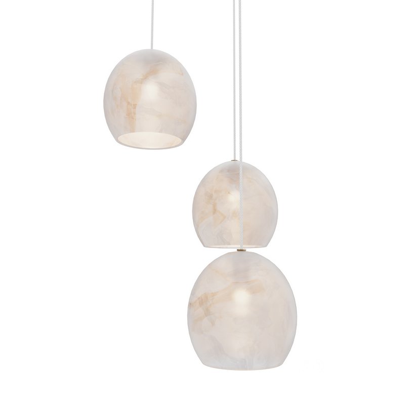 Lazio 3-Light Round Multi-Drop Pendant Currey Company Image 3