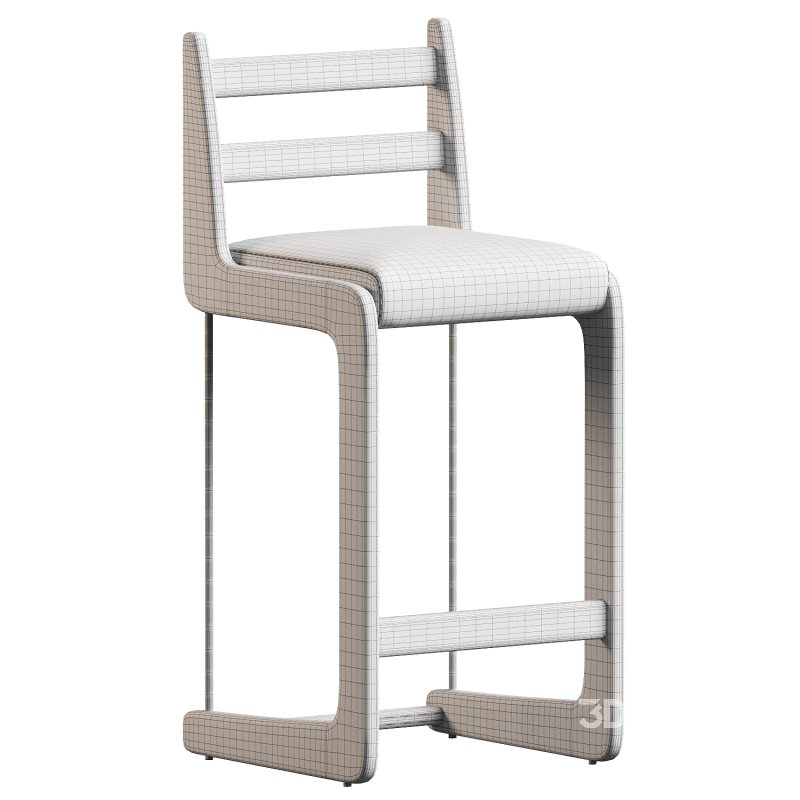 Oak and Leather Cruz Barstool Image 3