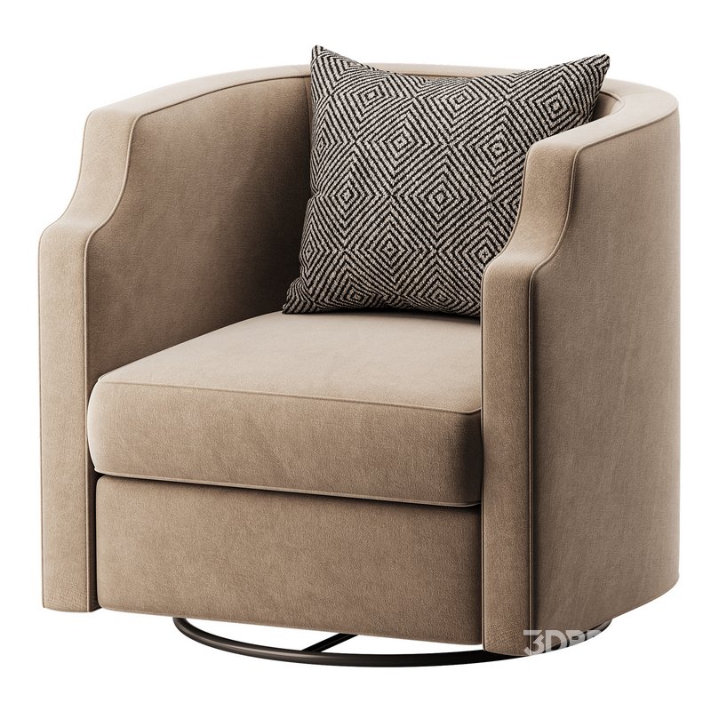 Infinity Swivel Barrel Chair Blue Image 2