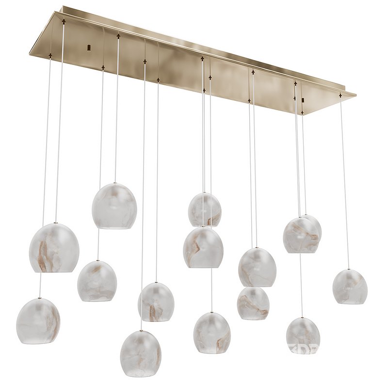 Lazio 15-Light Linear Multi-Drop Pendant Currey Company Image 1