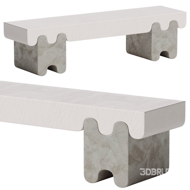 Ossicle Leather Bench Image 1