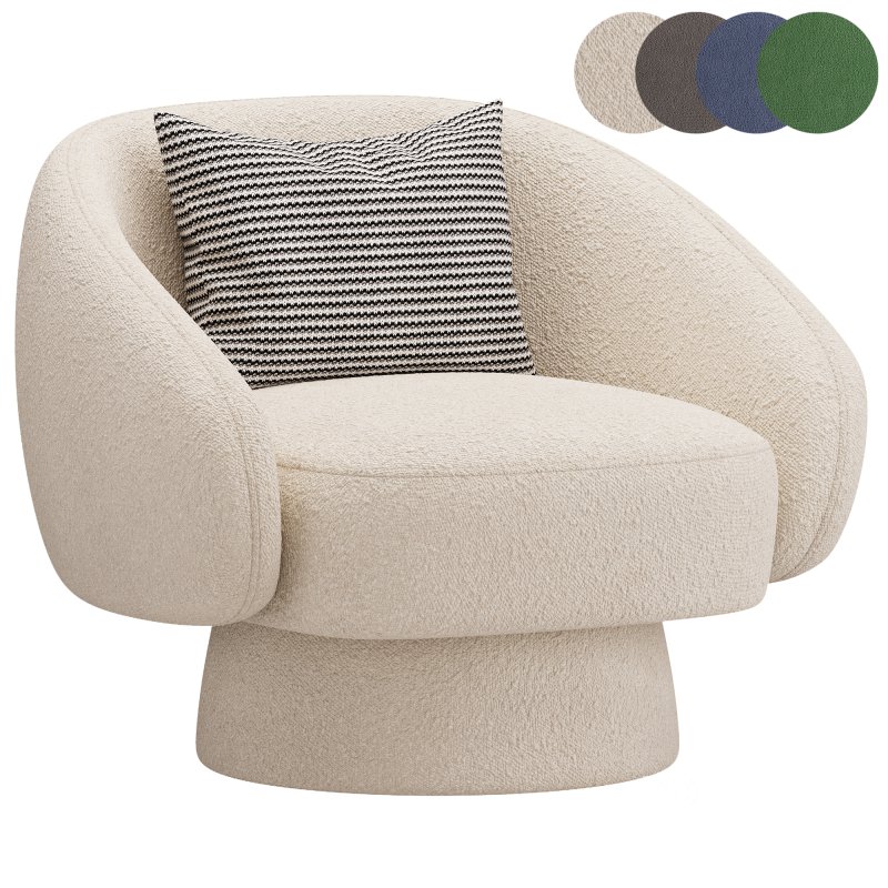 Fauteuil lounge en bouclette Ted Image 1
